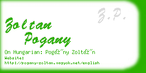 zoltan pogany business card